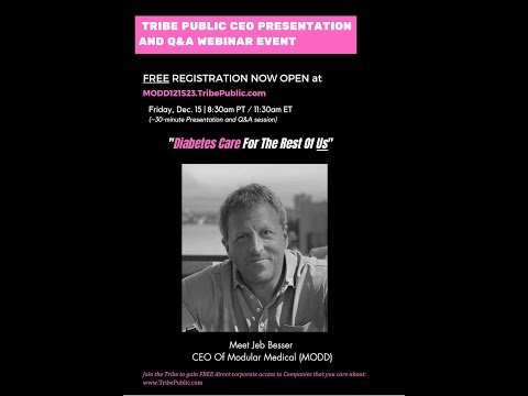 “Diabetes Care For The Rest Of Us!” – Modular Medical (MODD)