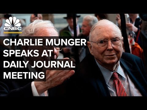 Legendary investor Charlie Munger speaks at Daily Journal annual meeting