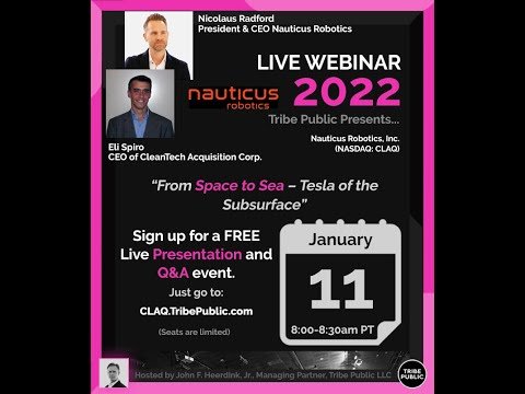 Nauticus Robotics (NASDAQ: CLAQ) “From Space to sea – Tesla of the Subsurface”