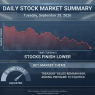 Daily Stock Market Summary ( Tuesday, September 29, 2026): Stocks Finish Lower As Yields Stay Elevated -( $AMZN $CCL $DOCS $EPRX $F $FICO $IOVA $META $MODD $SER $SHOP $TGT $WMT $YSG )